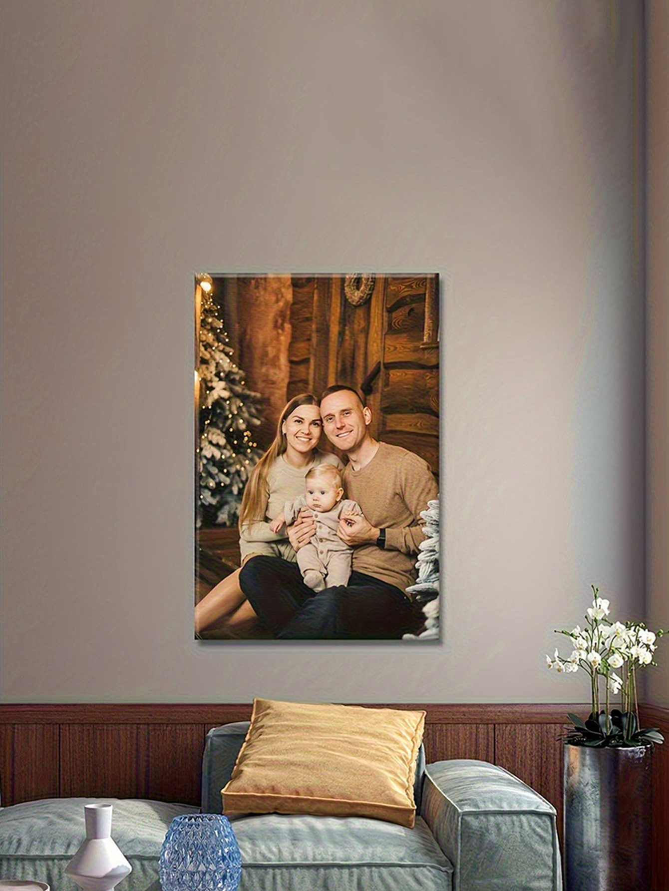 Custom Wood-Framed Canvas 2D Flat Artwork